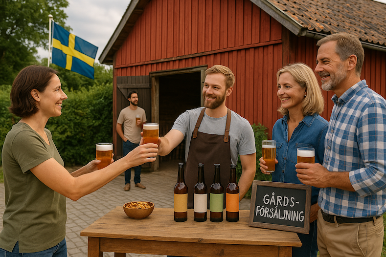 Gårdsförsäljning av öl är nu tillåten i Sverige – se kraven från Folkhälsomyndigheten